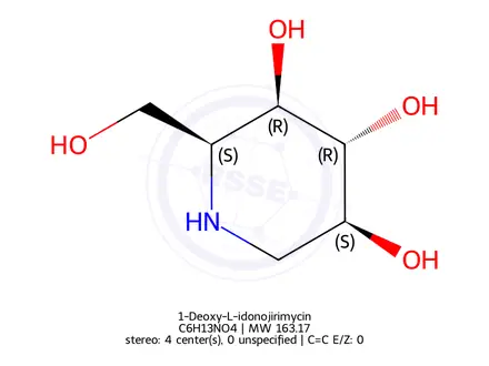 Chemical structure of 1-Deoxy-L-idonojirimycin