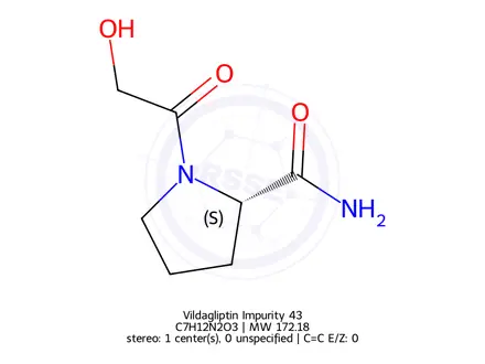 Chemical structure of Vildagliptin Impurity 43
