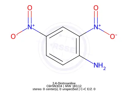 Chemical structure of 2,4-Dinitroaniline