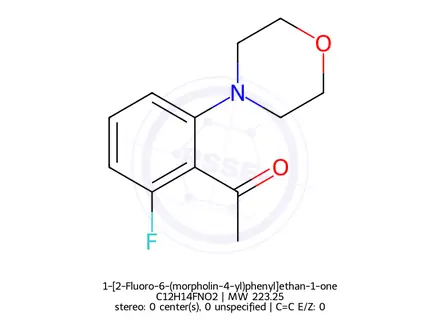 Chemical structure of 1-[2-Fluoro-6-(morpholin-4-yl)phenyl]ethan-1-one