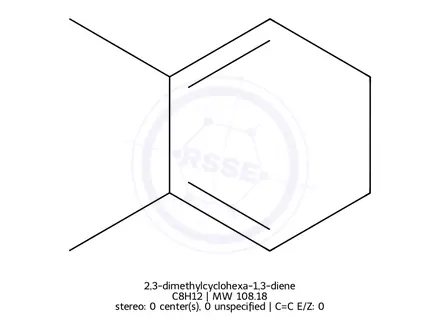 Chemical structure of 2,3-dimethylcyclohexa-1,3-diene