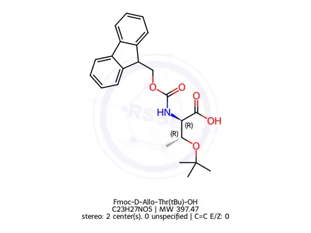 Chemical structure of Fmoc-D-Allo-Thr(tBu)-OH