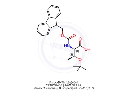 Chemical structure of Fmoc-D-Thr(tBu)-OH