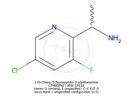 Chemical structure of 1-(5-Chloro-3-fluoropyridin-2-yl)ethanamine