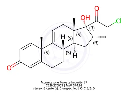 Chemical structure of Mometasone Furoate Impurity 37