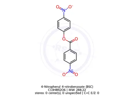 Chemical structure of 4-Nitrophenyl 4-nitrobenzoate (BSC)