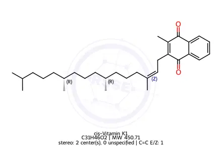 Chemical structure of cis-Vitamin K1