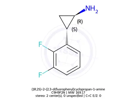 Chemical structure of (1R,2S)-2-(2,3-difluorophenyl)cyclopropanamine Hydrochloride