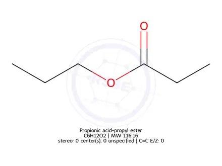 Chemical structure of Propionic acid-propyl ester