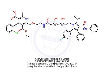 Chemical structure of Atorvastatin Amlodipine Dimer