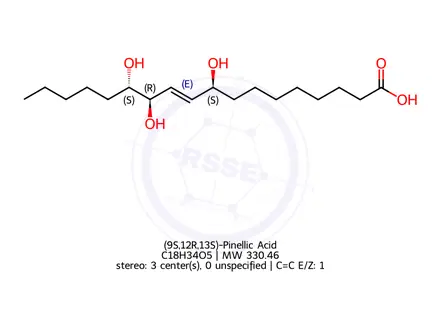 Chemical structure of (9S,12R,13S)-Pinellic Acid