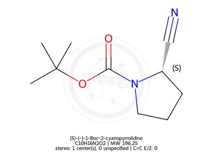 Chemical structure of (S)-(-)-1-Boc-2-cyanopyrrolidine