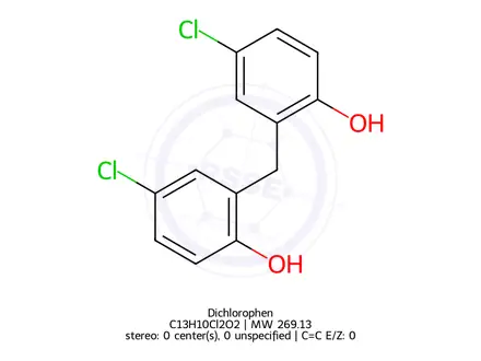 Chemical structure of Dichlorophen