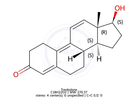 Chemical structure of Trenbolone