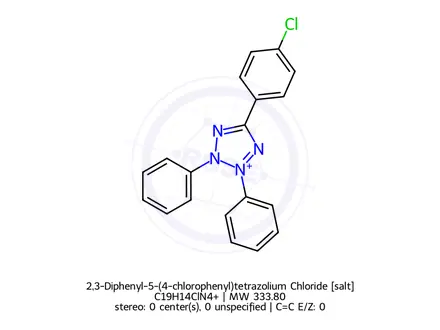 Chemical structure of 2,3-Diphenyl-5-(4-chlorophenyl)tetrazolium Chloride