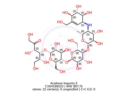 Chemical structure of Acarbose Impurity E