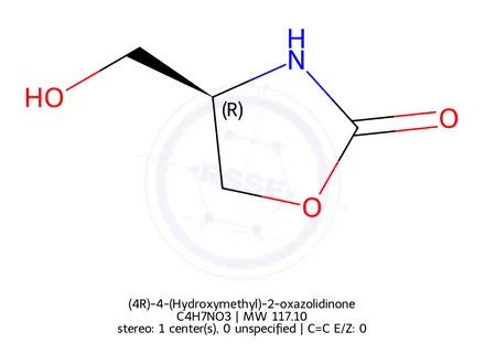 Chemical structure of (4R)-4-(Hydroxymethyl)-2-oxazolidinone
