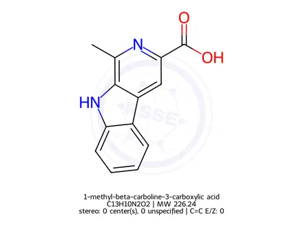 Chemical structure of 1-Methyl-9H-beta-carboline-3-carboxylic acid