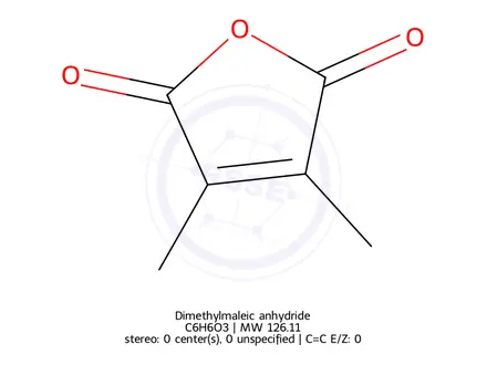 Chemical structure of Dimethylmaleic anhydride