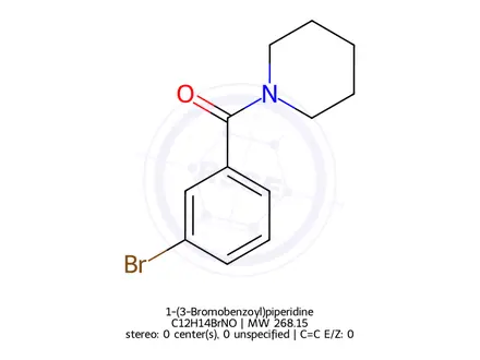 Chemical structure of 1-(3-Bromobenzoyl)piperidine