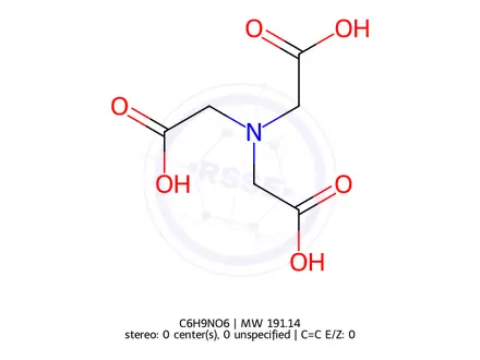 Chemical structure of Nitrilotriacetic acid