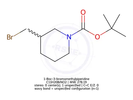 Chemical structure of 1-Boc-3-bromomethylpiperidine