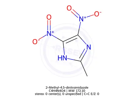 Chemical structure of 2-Methyl-4,5-dinitroimidazole