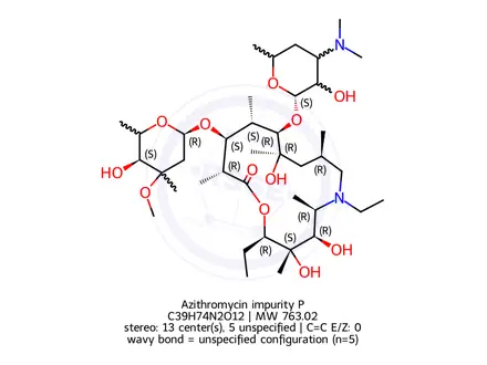 Chemical structure of Azithromycin impurity P