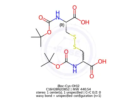 Chemical structure of (Boc-Cys-OH)2
