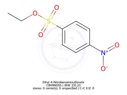 Chemical structure of Ethyl 4-Nitrobenzenesulfonate