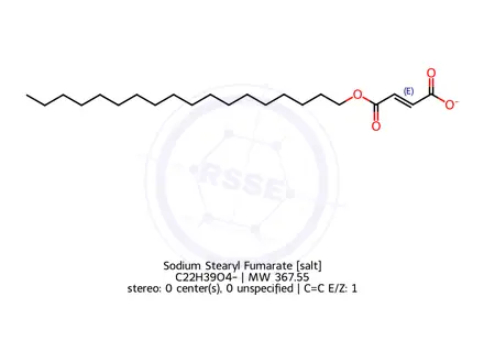 Chemical structure of Sodium Stearyl Fumarate