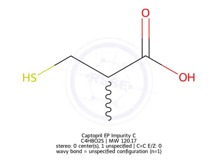 Chemical structure of Captopril EP Impurity C