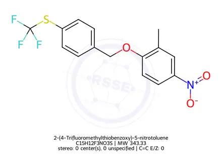 Chemical structure of 2-(4-Trifluoromethylthiobenzoxy)-5-nitrotoluene