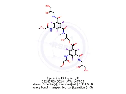 Chemical structure of Iopromide EP Impurity E (Mixture of Diastereomers)