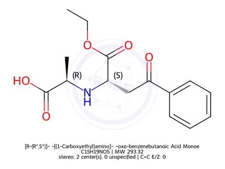 Chemical structure of [R-(R*,S*)]-α-[(1-Carboxyethyl)amino]-γ-oxo-benzenebutanoic Acid Monoethyl Ester