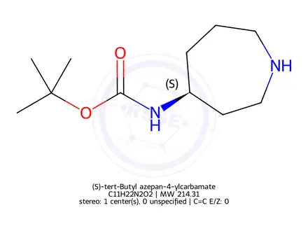 Chemical structure of (S)-tert-Butyl azepan-4-ylcarbamate