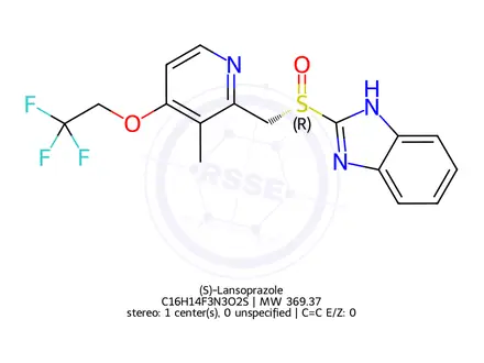 Chemical structure of (S)-Lansoprazole