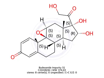 Chemical structure of Budesonide Impurity 51