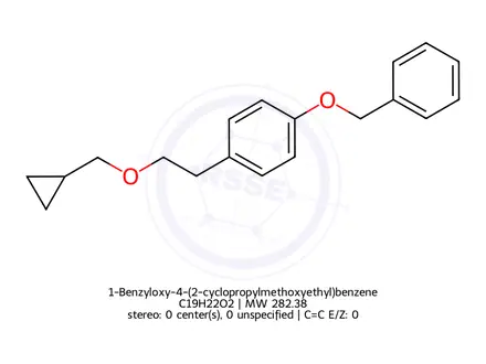Chemical structure of 1-Benzyloxy-4-(2-cyclopropylmethoxyethyl)benzene