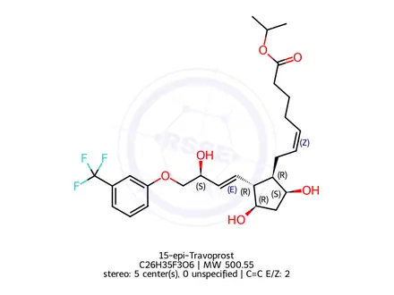 Chemical structure of 15-epi-Travoprost