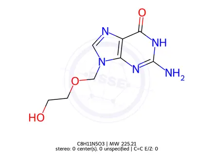 Chemical structure of Acyclovir