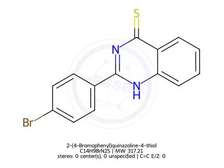 Chemical structure of 2-(4-Bromophenyl)quinazoline-4-thiol