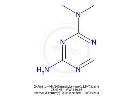 Chemical structure of 2-Amino-4-N,N-Dimethylamino-1,3,5-Triazine