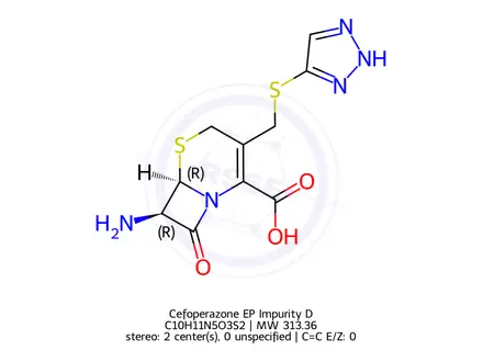 Chemical structure of Cefoperazone EP Impurity D
