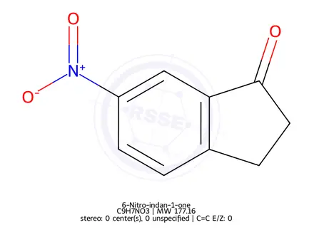 Chemical structure of 6-Nitro-indan-1-one