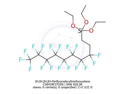 Chemical structure of 1H,1H,2H,2H-Perfluorodecyltriethoxysilane