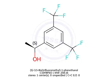 Chemical structure of (S)-3,5-Bis(trifluoromethyl)-1-phenethanol