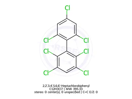 Chemical structure of 2,2',3,4',5,6,6'-Heptachlorobiphenyl