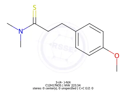 Chemical structure of 3-(4-Methoxyphenyl)-N,N-Dimethylpropanethioamide
