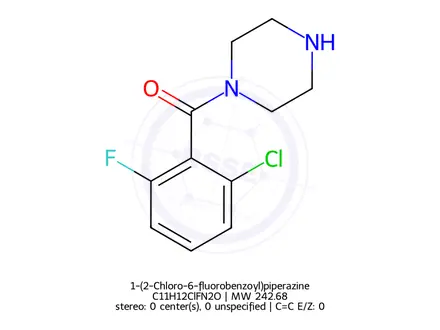 Chemical structure of 1-(2-Chloro-6-fluorobenzoyl)piperazine